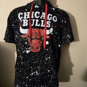 NBA Chicago Bulls Black and Red Hoodie